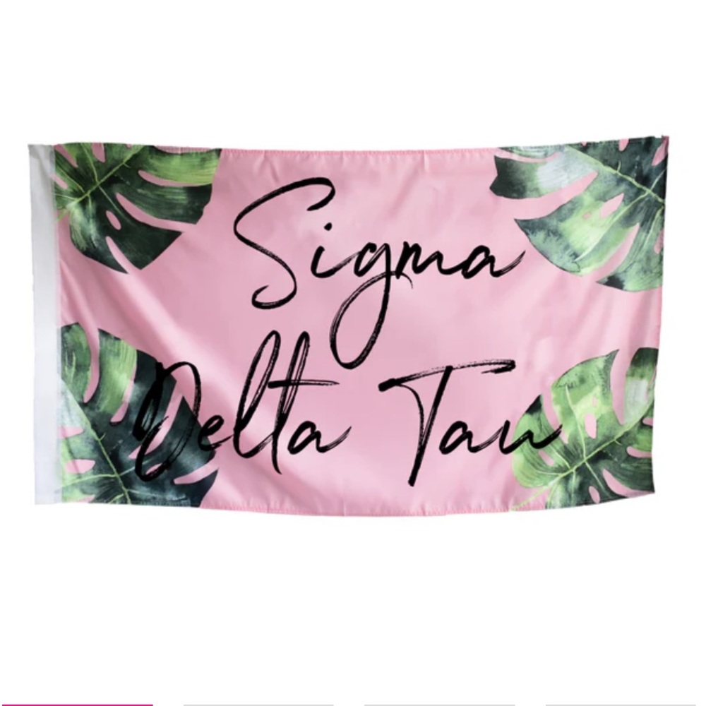 Sigma Delta Tau Pink Huge Tropical Flag/Tapestry
